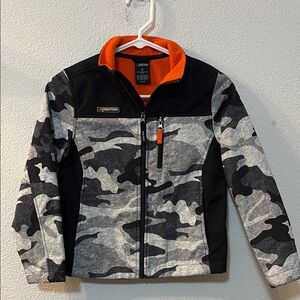 Mountain Xpedition Kids Camo Jacket with Orange Accents